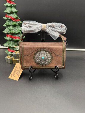 Tony Lama Western Style Faux Leather Crossbody Bag
